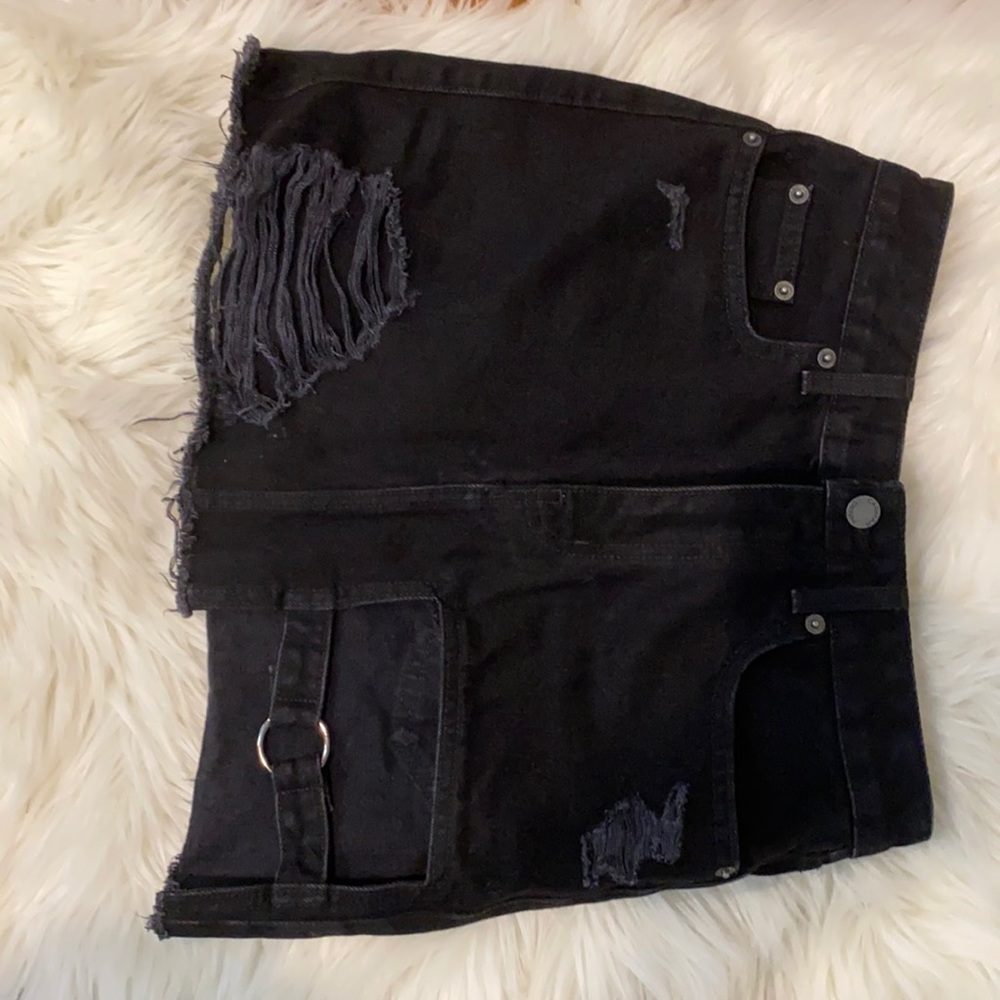 A cute black, high waisted skirt from LF!